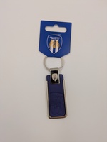 Leather Crest Keyring