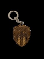 Wooden Crest Keyring